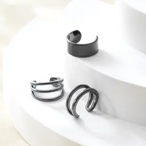 CHIC & ARTSY Cuff Earrings – 925 Sterling Silver Non-Piercing Ear Cuff Earrings, Stylish Helix & Cartilage Cuffs, Various Styles Conch Ear Cuffs for Women & Men