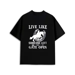 Live Like Gate Open T-Shirt mens Christianity t shirt black 180G 100% Cotton All-season fitness top, stylish athletic look, durable activewear Weekend casual wear christianity religious gifts Outdoor activity clothing
