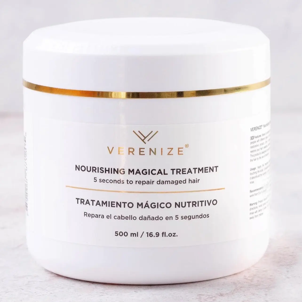 Verenize Magical Treatment for All Hair Types - Nourishing Formula with Marula Oil 500ml - Extremely Damaged Hair Repair Cream - Restore