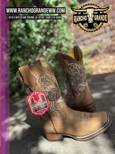 MOD-431 Cowgirl Boots Square / Bota Vaqueras Mujer , Ladies, Dama Premium Leather
