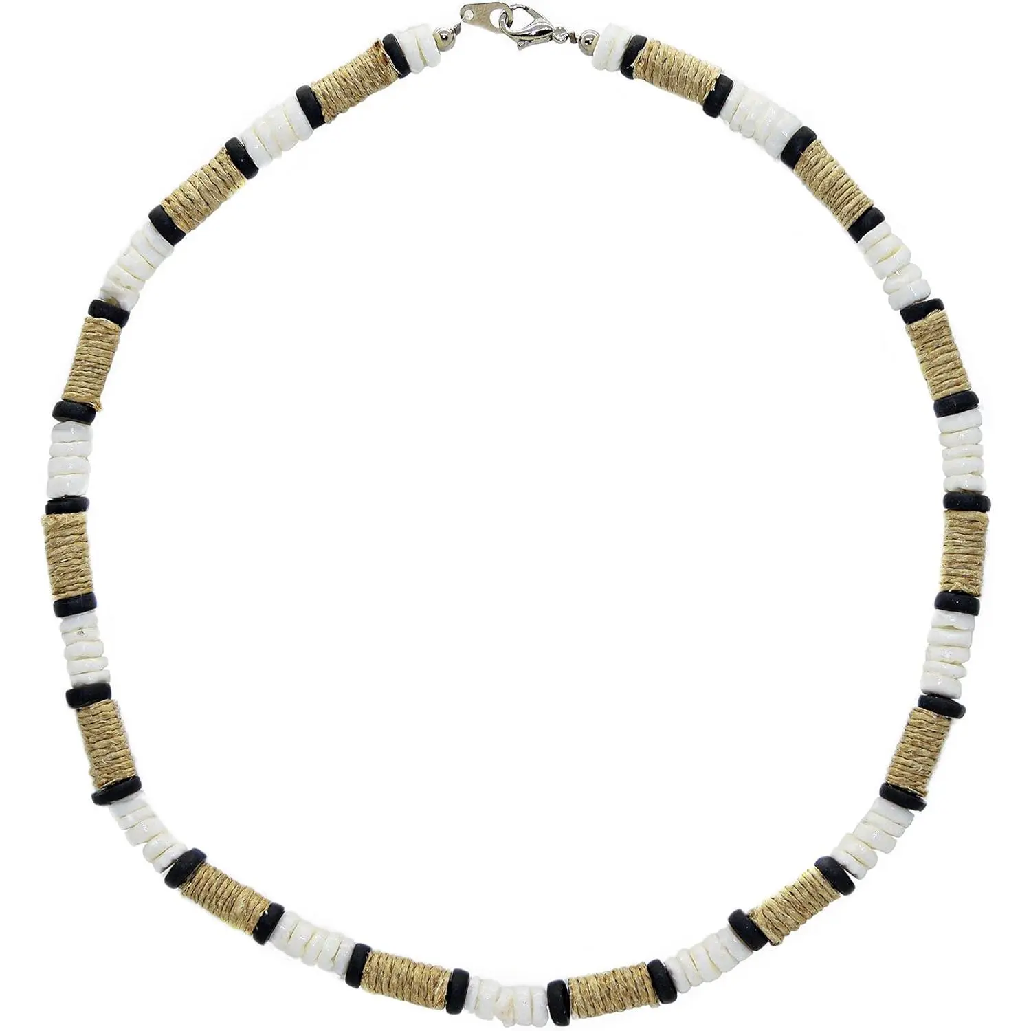 White Puka Shell Necklace for Men, Seashell Necklaces with Clam Chip Beads for Women, Beach Pooka VSCO Choker, Hawaiian Heishi Puca Surfer Chokers, Beachy Pooka Beaded Summer Necklace