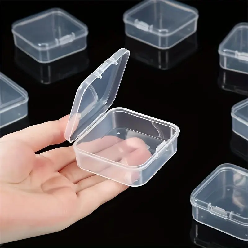 Clear Storage Container, 15pcs/set Portable Storage Box, Travel Storage Case for Beads, Sequins Jewelry and Other Small Items, Plastic Organizer, Bead Storage Containers, Bead Storage Boxes