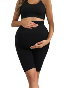 Maternity Shorts Over Belly Support – High Waist Pregnancy Biker Shorts with 3D Belly Support, Full Belly Coverage, Soft Stretchy Fabric, Comfortable Underwear for All Stages of Pregnancy, Pregnancy Clothes, Prenatal Maternity Clothing