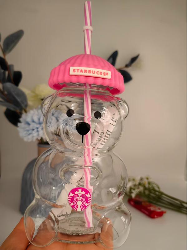 Starbucks Bearista Strawberry  Bear Cup Limited Edition Glass Cup Valentine gift 2025 with Real Photo