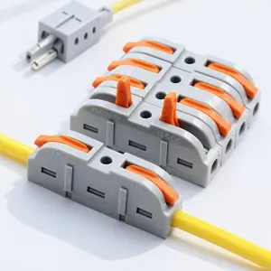 Compact Inline Wire Connectors, Durable Reliable Connectors, 50pcs Quick Splice Terminals for 28-12 AWG, Waterproof Lever Nut Connectors, Secure Wire Joining Kits