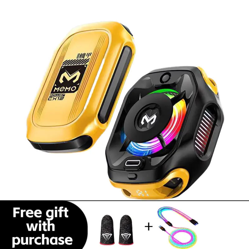 Phone Cooling Fan Station, Magnetic Semiconductor Cellphone Cooling Device - Compact Clip-On, USB-C, 4.7"-7.0" Compatibility, Rechargeable Plug-and-Play, RGB Rainbow LED Display, Eliminates CPU Throttling, 30°F Heat Relief for Genshin Impact/PUBG