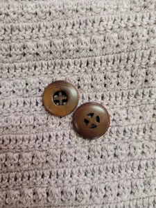 Togl Rounded Center Cross Round Corozo Button