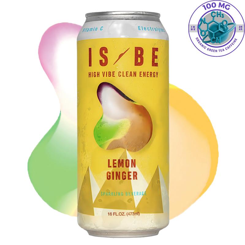LEMON GINGER CASE (12) Beverage - California Meyer Lemon & Fresh Grated Ginger Sparkling Beverage 16 FL OZ 473ml