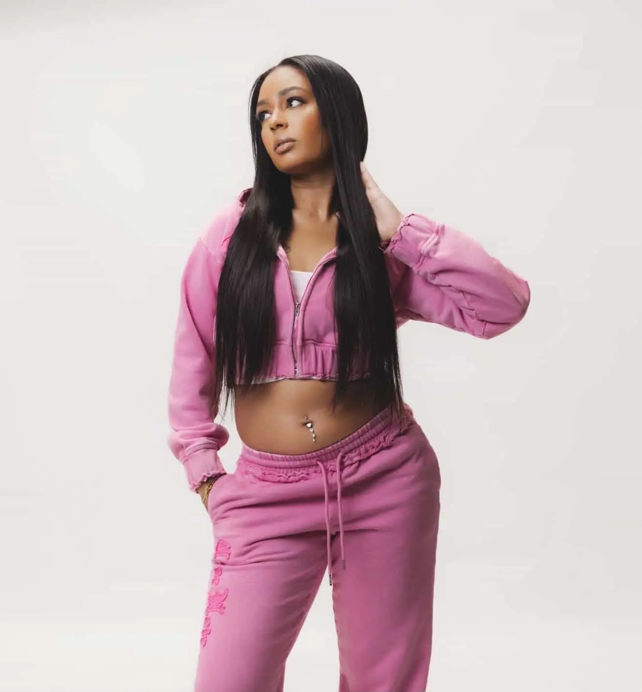 Cœur Noir Embroidery Jogger Set