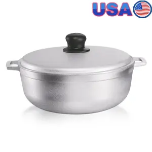 3.7qt Cast Aluminum Caldero Durable Nonstick Cooking Pot with Lid Ideal Rice Stews Soups Beans Versatile Kitchen Essential Oven