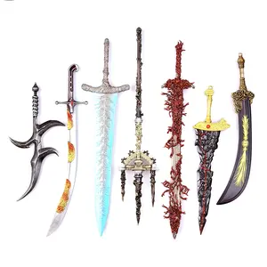 Elden Ring Miniature Model Weapons for Home Decoration, High Fidelity, High Quality, Not Sharp, Black Knife, Starscourge Greatsword, Dark Moon Greatword, Maliketh Black Blade, Mohgwyn Spear, Blasphemous Blade, etc