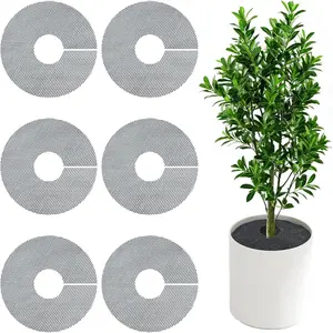 6 Pack 11.8 Inch Cuttable Plant Pot Grids Soil Cover Protector Stop Cats Animals Digging Soil Guard for Indoor Outdoor Garden Balcony