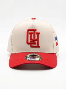 Red DOMINICAN 'Upside Down RD Logo' A-Frame Snapback