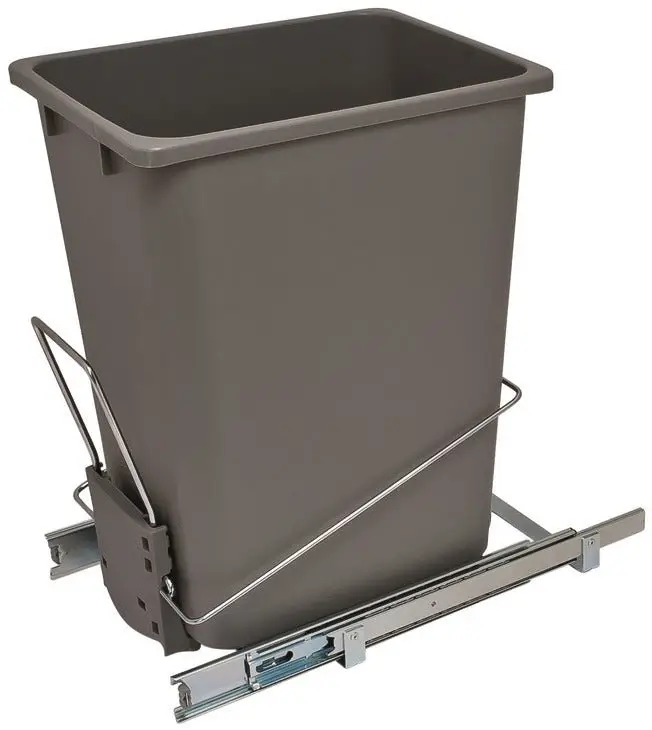 Hafele Single 36 Qt. Wire Pullout Trash Bin - Soft-Close Slides & Handle
