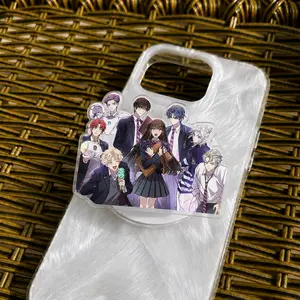 Anime School Romance MagSafe Phone Grip, Manga Character Acrylic Pop Socket, Cute Magnetic Phone Stand & Kickstand for iPhone, Otaku Gift for Anime Lovers