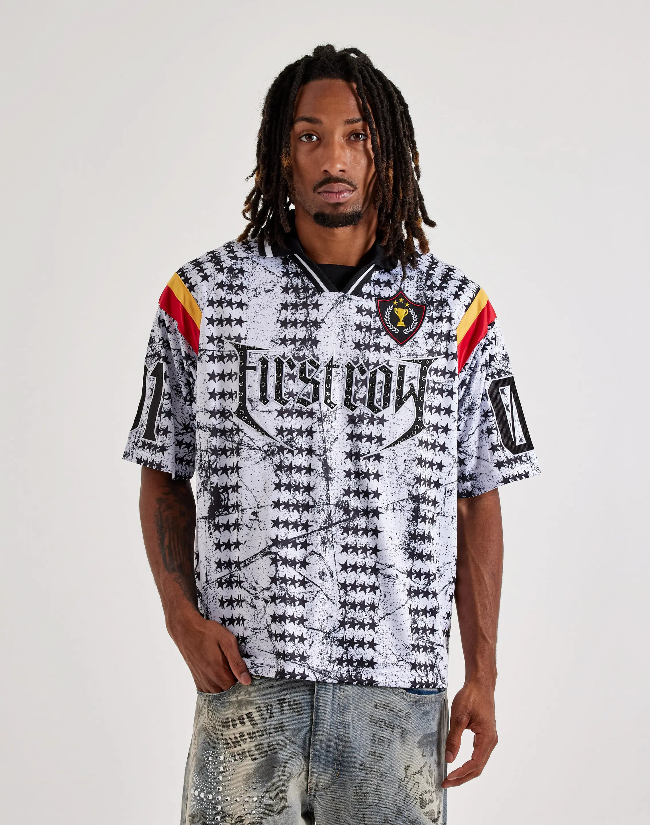 Mens First Row Rhinestone Soccer Jersey Mens First Row Rhinestone Soccer Jersey