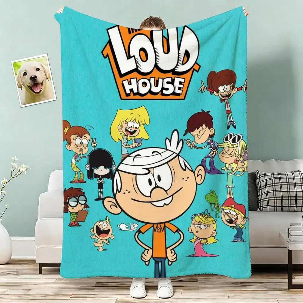 The Loud House Throw Lightweight Flannel Blanket Soft Skin-friendly for Summer Cooling Ultra Soft Blanket for Mom and Baby, Cozy Throw Blanket