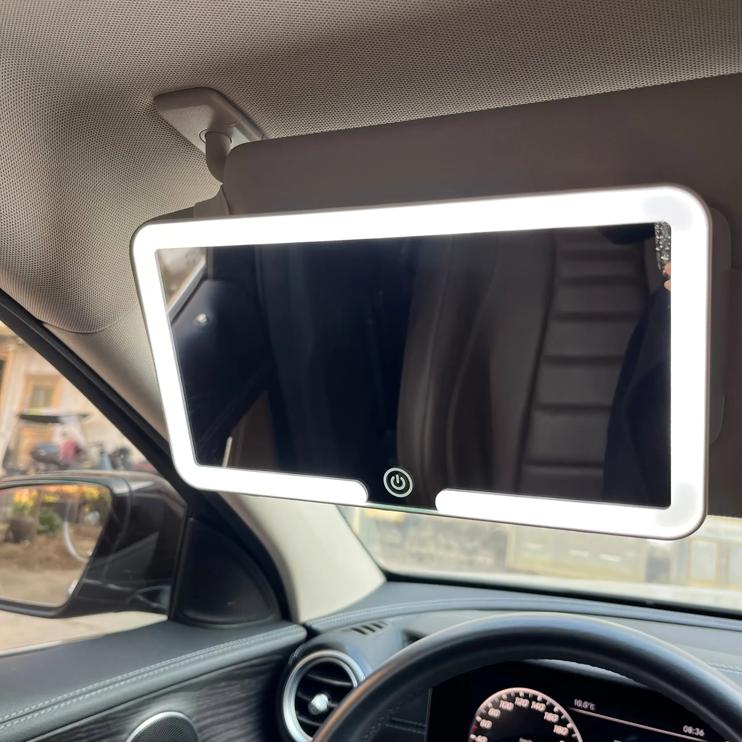 Car Sun Visor Vanity Mirror with LED Light, 3 Lighting Modes, Eye-friendly Makeup Mirror for Car, Car Accessories, Car Interior