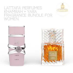 Lattafa Perfumes Khamrah + Yara 100ml (3.4 Fl oz) Long Lasting Perfume - Bundle For women - Fragrance Gift Bundle fragrance niche  fragrances