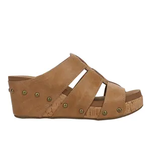 Corkys Womens Catch Of The Day Studded  Casual Sandals Casual Mid Heel 2-3" - Brown