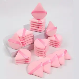 30Pcs/10Pcs/5Pcs Triangle Powder Puff, Soft Makeup Foundation Sponge Puff, Makeup Tool For Blending & Facial Detailing, Makeup Accessories, Makeup Products, Powder Puff Makeup Set, Girly Room Accessories Makeup, Makeup Kit For School, Christmas Gift