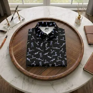 [Ship From US] - Black Adult Humor Golf Polo Shirt for Men, Funny Position Print Performance Polo, Short Sleeve Novelty Summer Shirt
