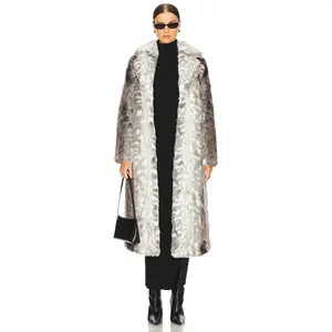 Unreal Fur Kathmandu Faux Fur Coat in Snow Leopard