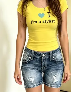 Micro Low Rise Denim Shorts