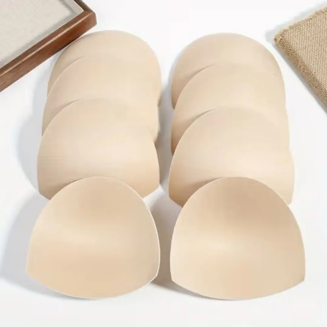 10 pieces of women's triangular underwire pads, insertable padding, featuring a seamless sponge pad for sports use and a multi-functional bra, soft and comfortable underwear padding accessories, Bra Inserts Padding