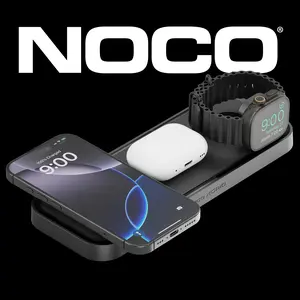 NOCO XGrid XDP3: 3-in-1 Wireless Charging Pad – For iPhone, Apple Watch, and AirPods – MagSafe Compatible, Qi2 Certified