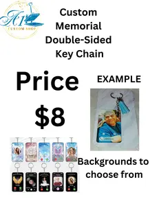 Custom Memorial Double-Side Key Chain for Phone Accessories
