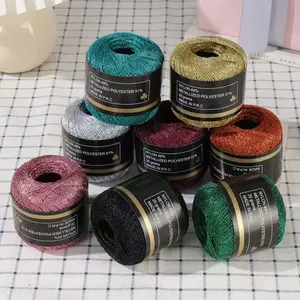 Soft Crochet Yarn Handmade DIY Thread, Metallic Yarn Macrame, Perfect for Clothing, Bags, Accessories, and More, Ideal for Knitting and Crafting Projects and Handicraft, Lightweight Knitting