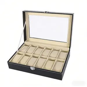 Large Capacity Watch Display Box, Lockable Mechanical Watch Stand, High-End Home Storage Organizer, 1pc Jewelry Holder