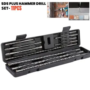 11Pcs Electric Hammer Drill Bits, Concrete Drill Bit Cemented Carbide Drill Bits for Woodworking, Metal Drilling drywall cutting tool concrete masonry hole tool