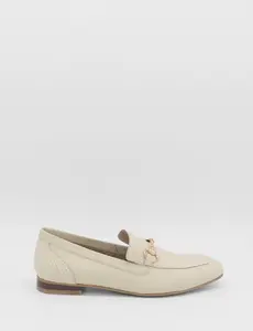 Stivali Gentilezza loafers in ivory croc embossed leather womens shoes