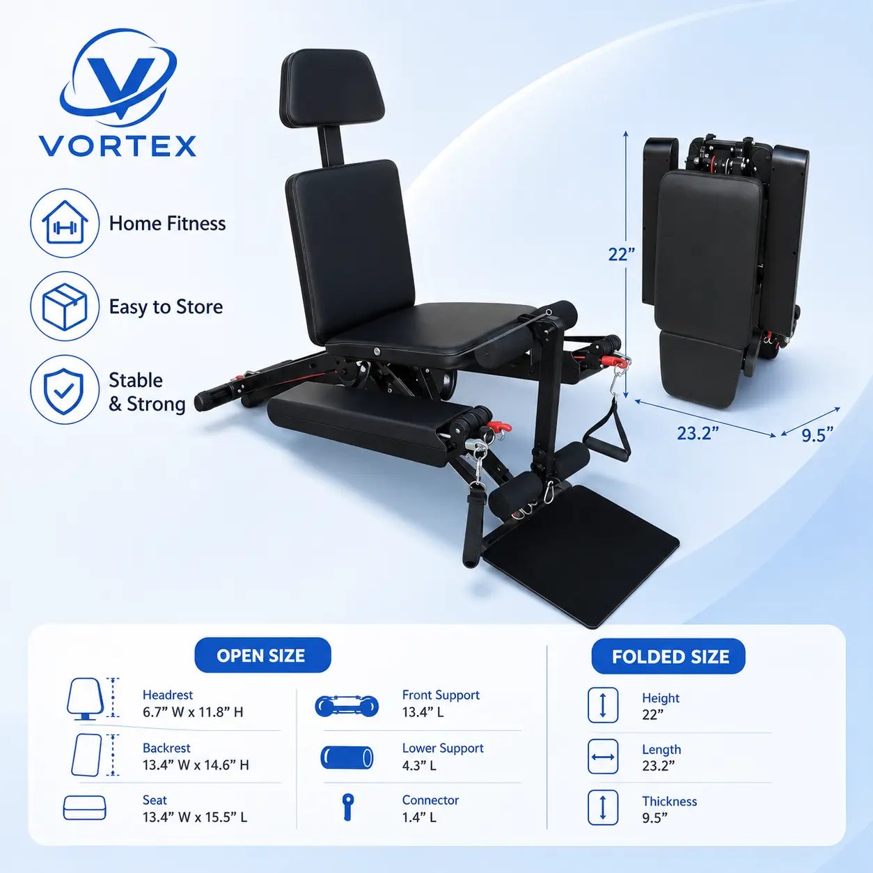 Multifunctional Adjustable Strength Training Fitness Chair - Ergonomic Design, Adjustable Angle Back, Complete Accessories, Fast Folding for Easy Storage, Portable, Full Body Weight Training for Home Gym, Easy To Store, Full Body Workout, Heavy Duty, Shou