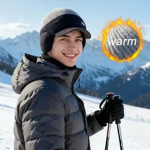 Multi Season Knit Baseball Cap with Ear Flap Protection Perfect Outdoor Beanie Hat for Men Women Windproof Thermal Design
