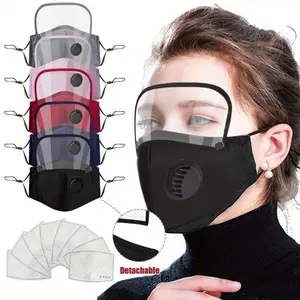 Adults' Unisex Outdoor Face Mask - with Eye Shield, Filter-Included, Washable & Reusable