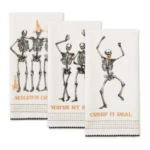 Design Imports Set of 3 Skeletons Kitchen Towels