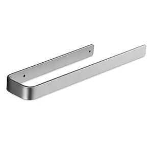 Towel Ring Gun Grey, Bath Hand Towel Square Thicken Space Aluminum Round Towel Holder for Bathroom