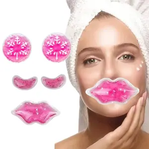 Reusable Ice Heat Gel Care Kit, Eye Area Lip Face Soothing Patches, Relieve Swelling Redness Fatigue, Home Care Set