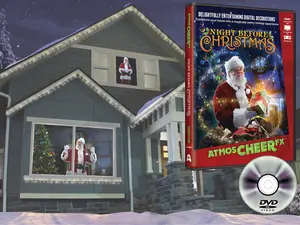 AtmosFX Night Before Christmas Digital Decorations DVD for Christmas Holiday Projection Decorating