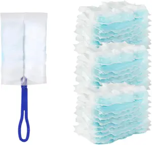 60 Pack Duster Refill Compatible with Swiffer Duster,Multi Surface Heavy Duty Feather Dusters Kit with 1 Handle,Duster Replacement Refills for Cleaning Furniture,Blinds,Ceiling Fans and Car Brush Set household use bathroom tile