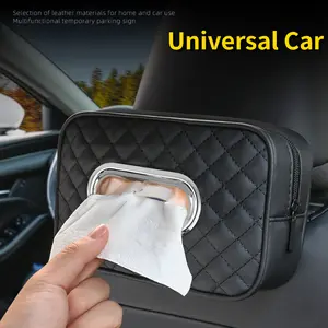 PU leather tissue box, sunshade board hanging storage box, car tissue box, car sunshade box bracket decoration, Tissue Holder For Car