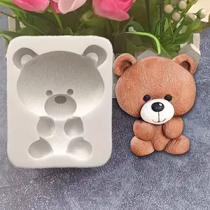 Silicone Mold 3D Bear Cake, Kitchen Accessories Baking Decorating Tools, DIY Pastry Chocolate Candy Dessert Fondant Moulds