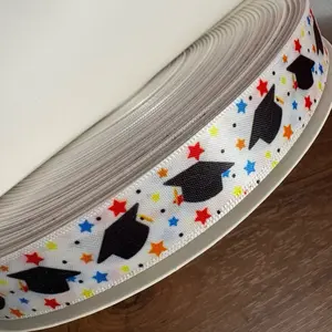6/8" Graduation Satin Ribbon - 100-Yard Roll
