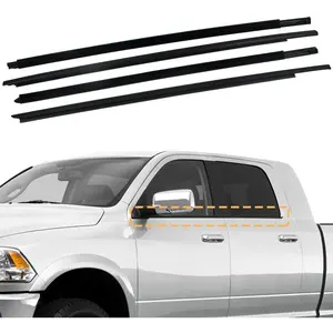 Weatherstrip Window Molding Trim Seal Belt Compatible with 2009-2023  Ram 1500 2500 3500 4500 5500 Crew Cab Replaces 55112376AH 55112377AH (Not Fit for Quad Style)