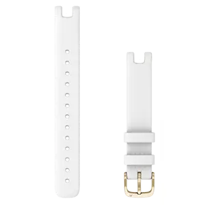 Garmin Lily Bands 14 mm White Italian Leather with Cream Gold Hardware (010-13068-A3)