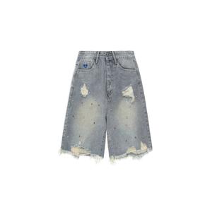 Aelfric Eden Women's Rhinestone-Applied Wide-Leg Denim Jorts, Cute Fitted Cotton Clothes with Streetwear Style, 2025 Trendy Casual Bottoms,summerwins,summeroutfits,vacationoutfits,beachoutfits