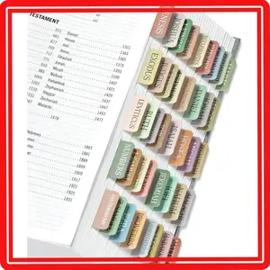 Bible Tabs for Women Men Laminated Large Print Easy Navigation Index Tabs Neutral Boho Theme Study Bible Accessories Gift for Church Worship Scripture Reading